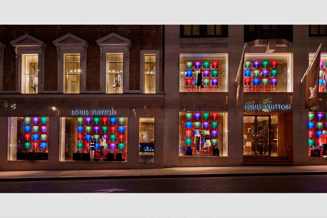 Louis Vuitton reopens its London store in the middle of a colour explosion  – Mess Magazine